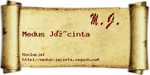 Medus Jácinta névjegykártya